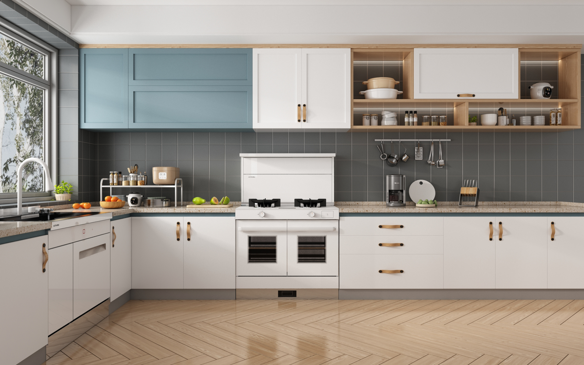化繁为简的空间设计，杏鑫注册智能集成厨电让厨房生活成为美味艺术！